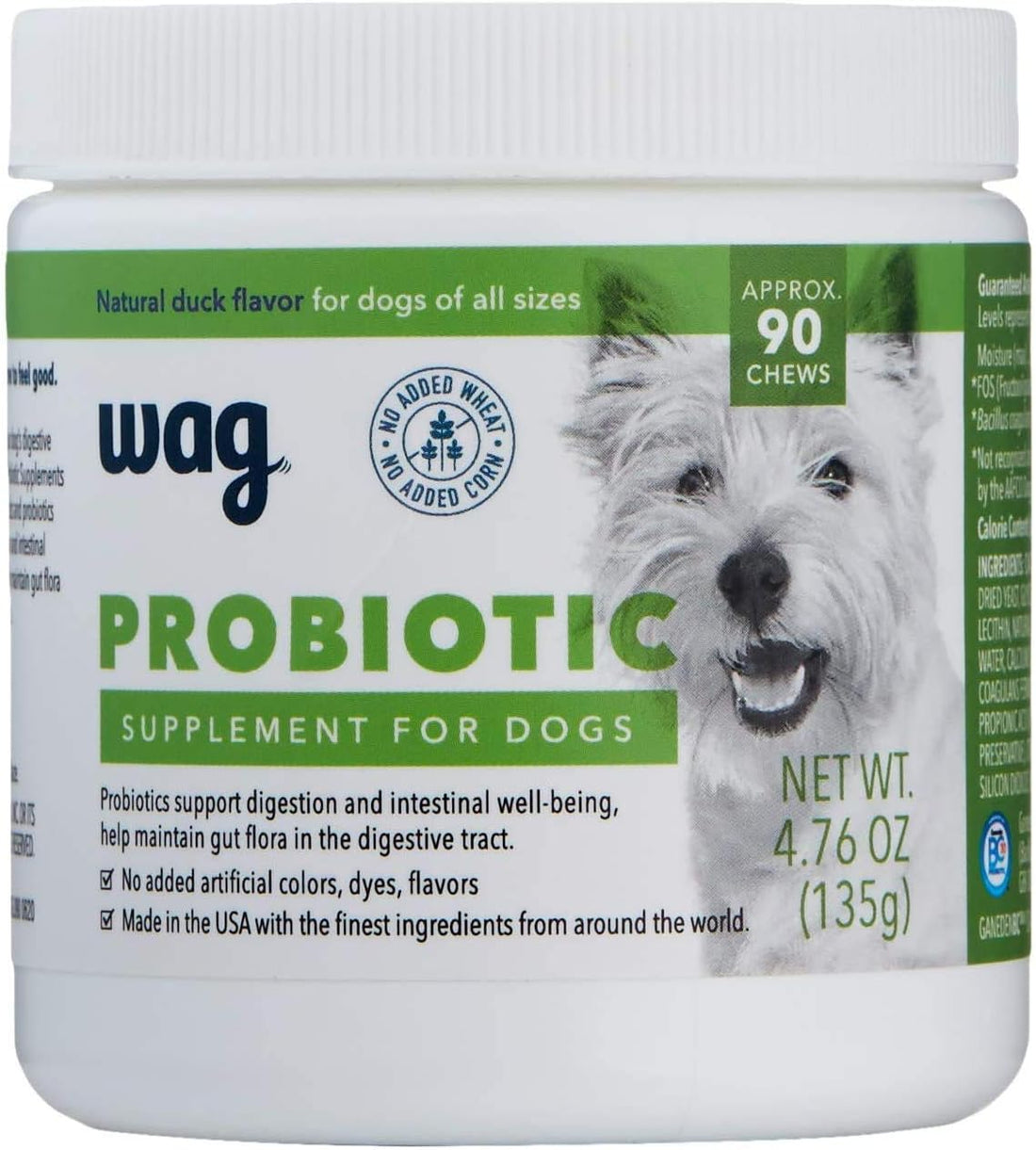 Brand - Wag Probiotic Supplement Chews for Dogs
