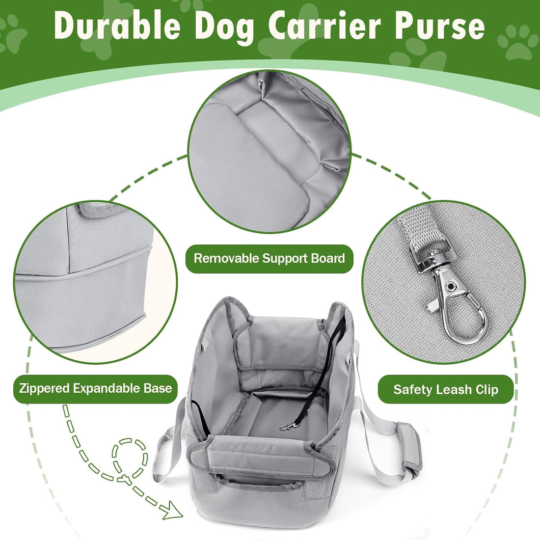 Dog Purse Carrier for Small Dogs Under 10 lbs Soft Sided Pad
