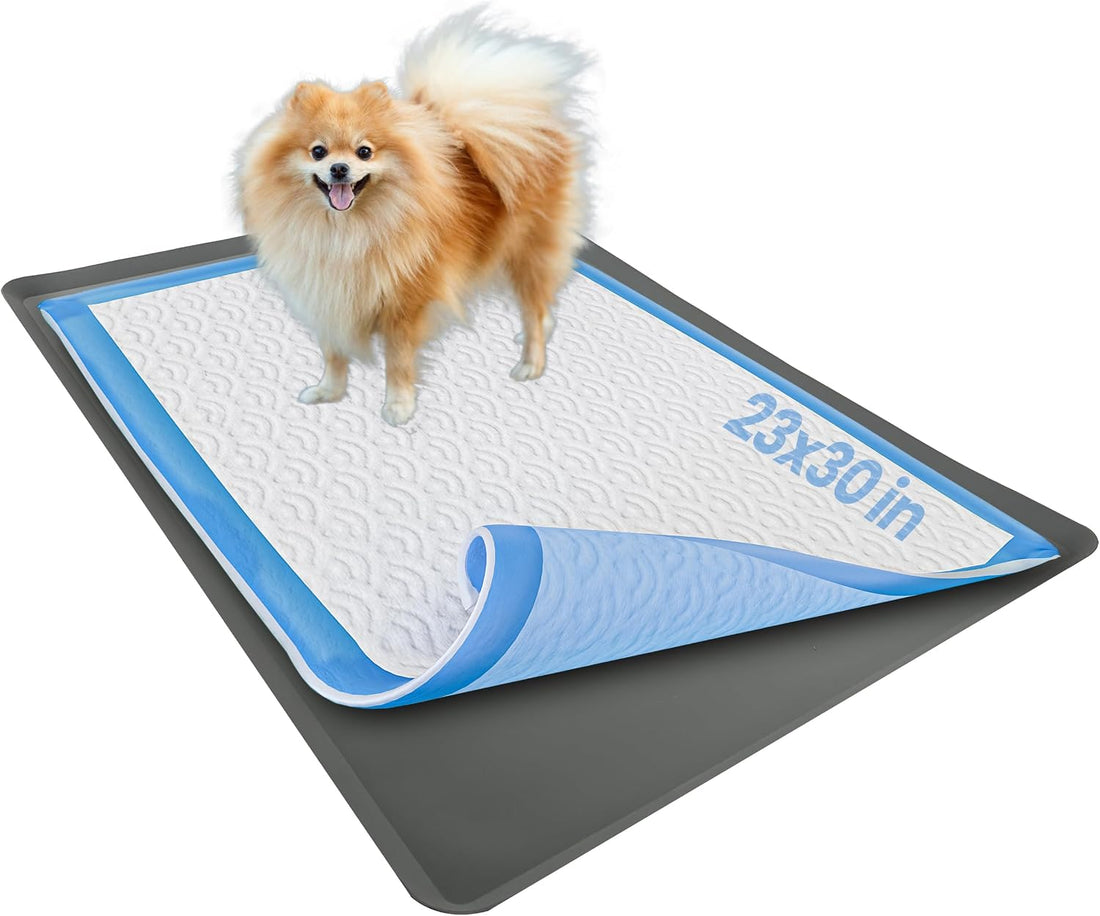 Dog Pee Pad Holder - Fits Up to 36” x 36” Pee Pad - 1 Pack - Grey