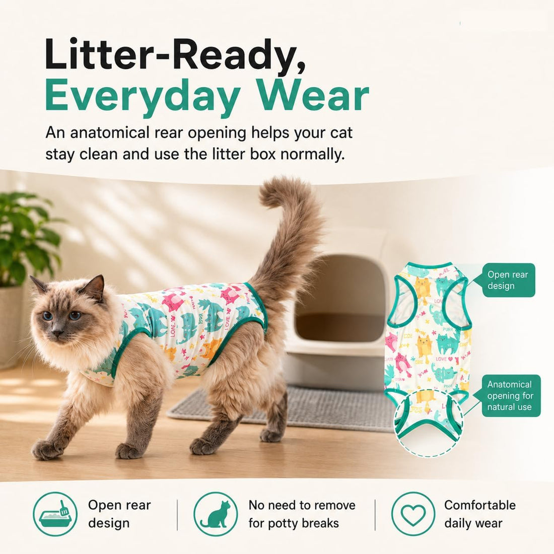 Cat Recovery Suit Surgical Onesie - Post Surgery