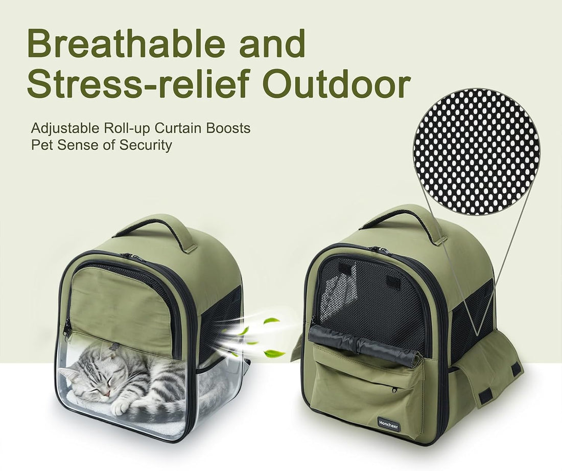 Dog Backpack Carrier for Small Dogs & Cats, Breathable Mesh Travel