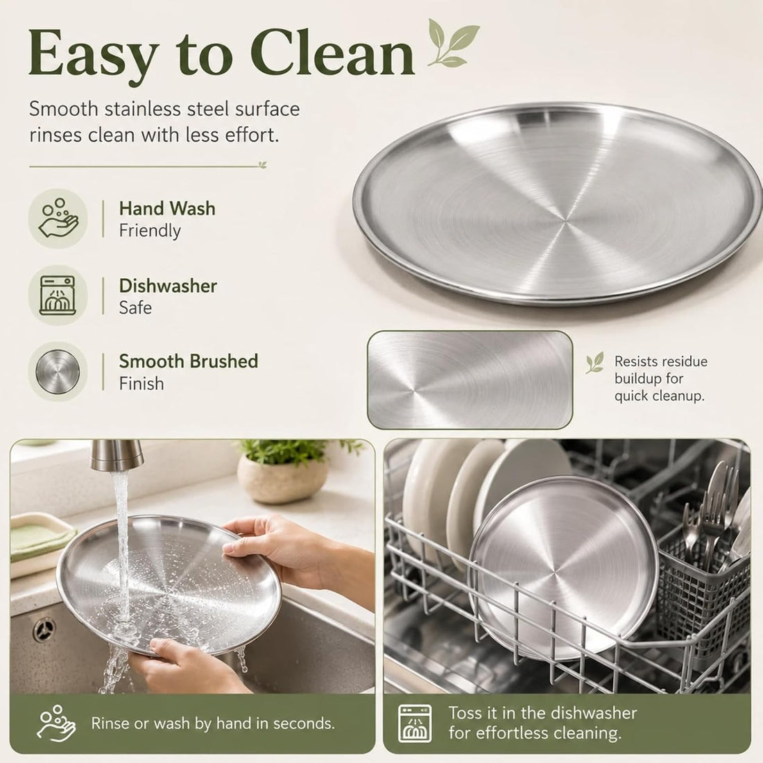 4 Pack Stainless Steel Shallow Cat Bowls,Whisker Safe Cat Plates