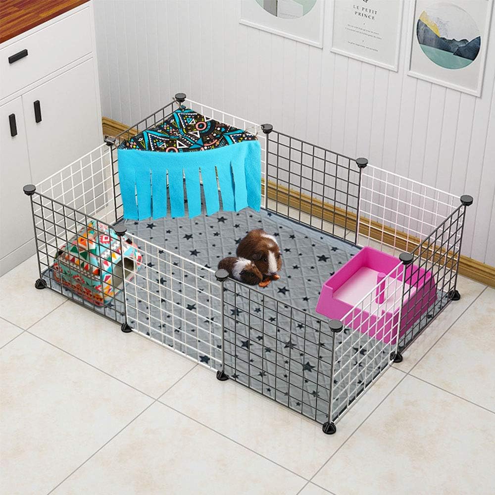 RIOUSSI Guinea Pig Hideout Hideaway Corner Fleece Toys Cage