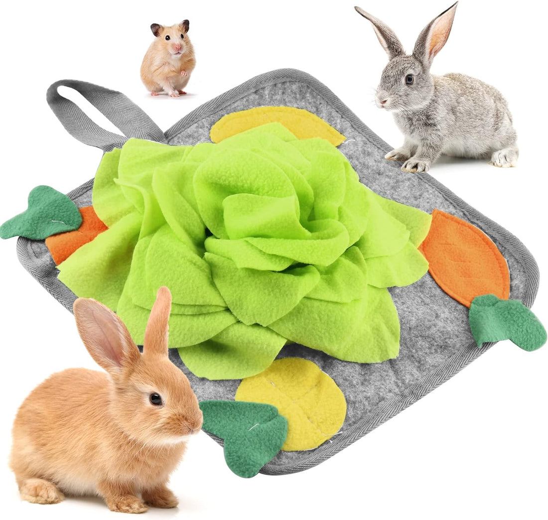 Rabbit Foraging Mat Interactive Bunny Snuffle Mat for Small Animals