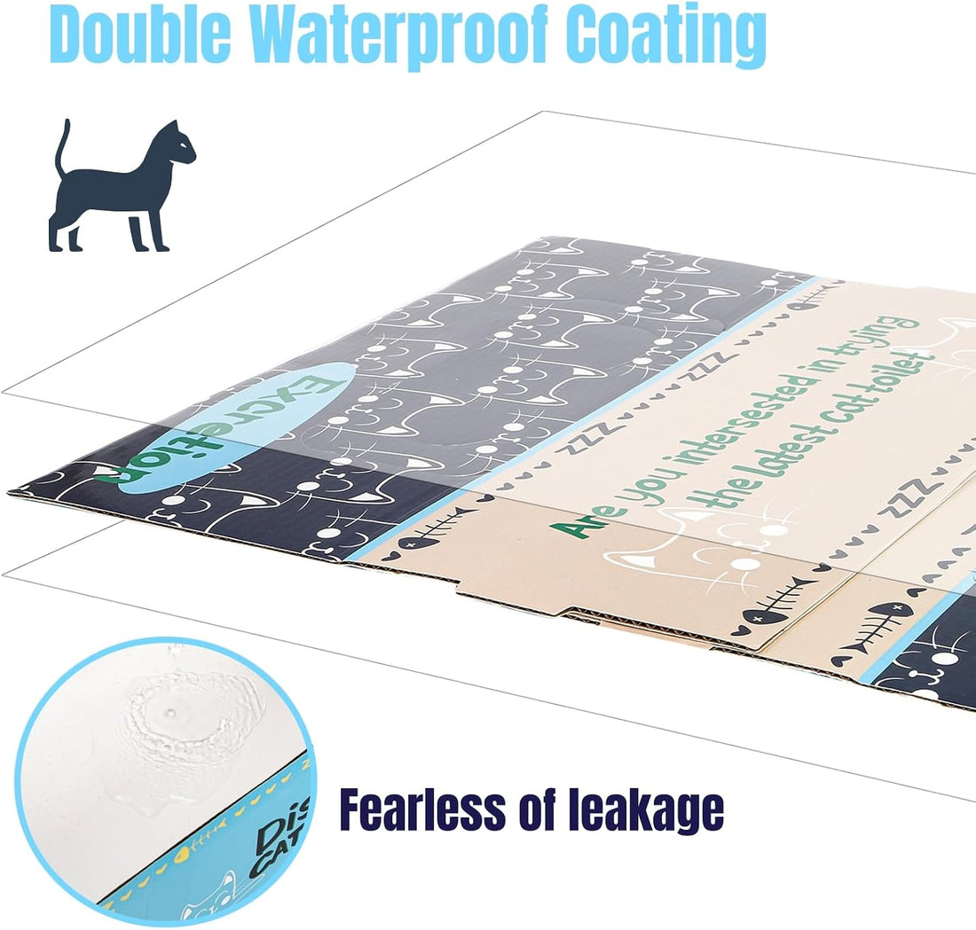 Hiceeden 8 Pcs Disposable Litter Box for Cats