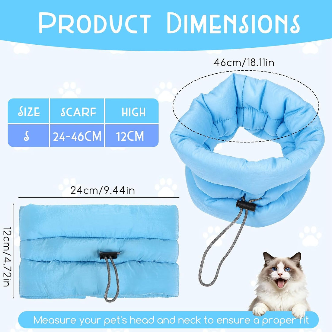 Adjustable Soft Recovery Collar for Cats