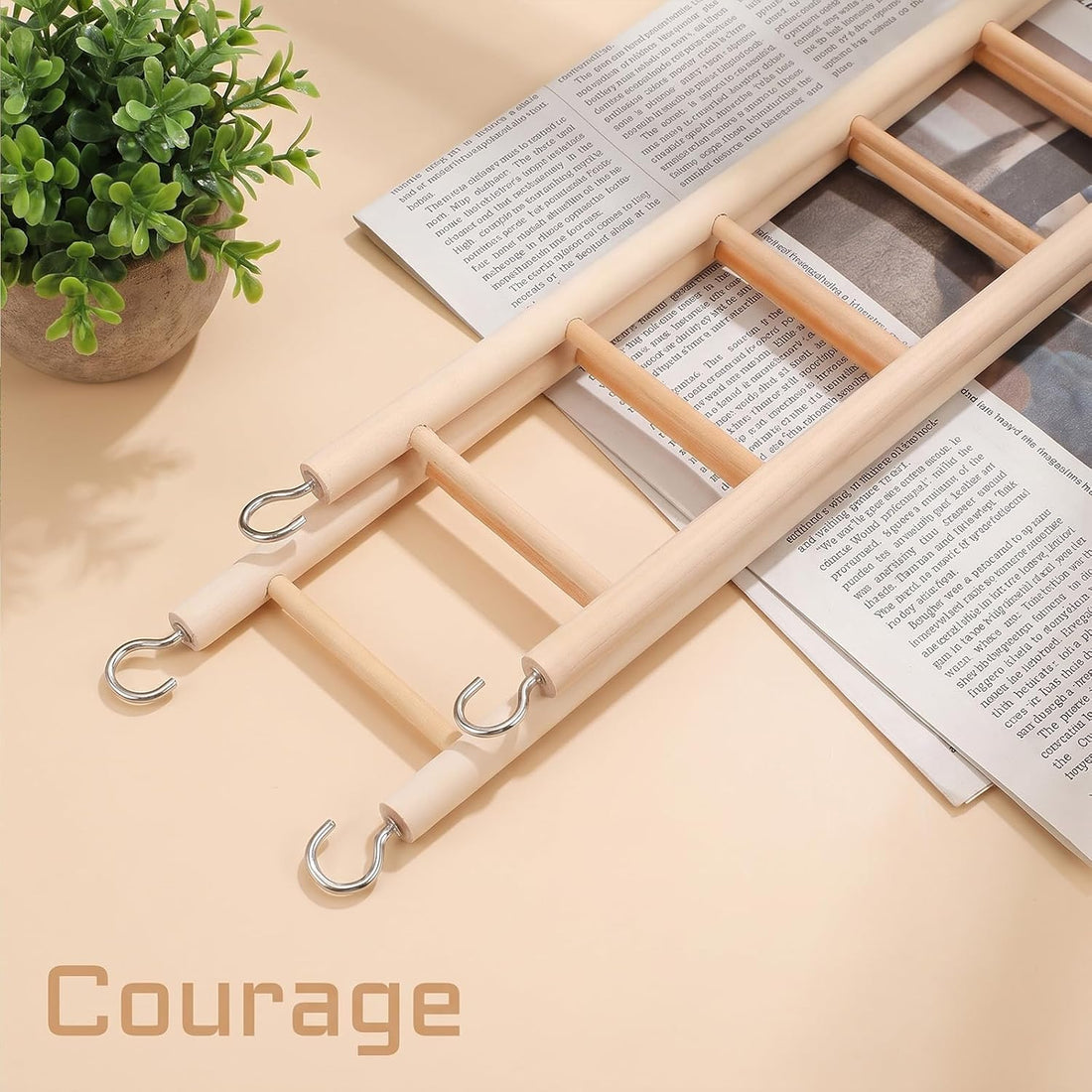 Andibro 2 Pack Bird Ladder for Cage, Wooden Bird Cage Accessories