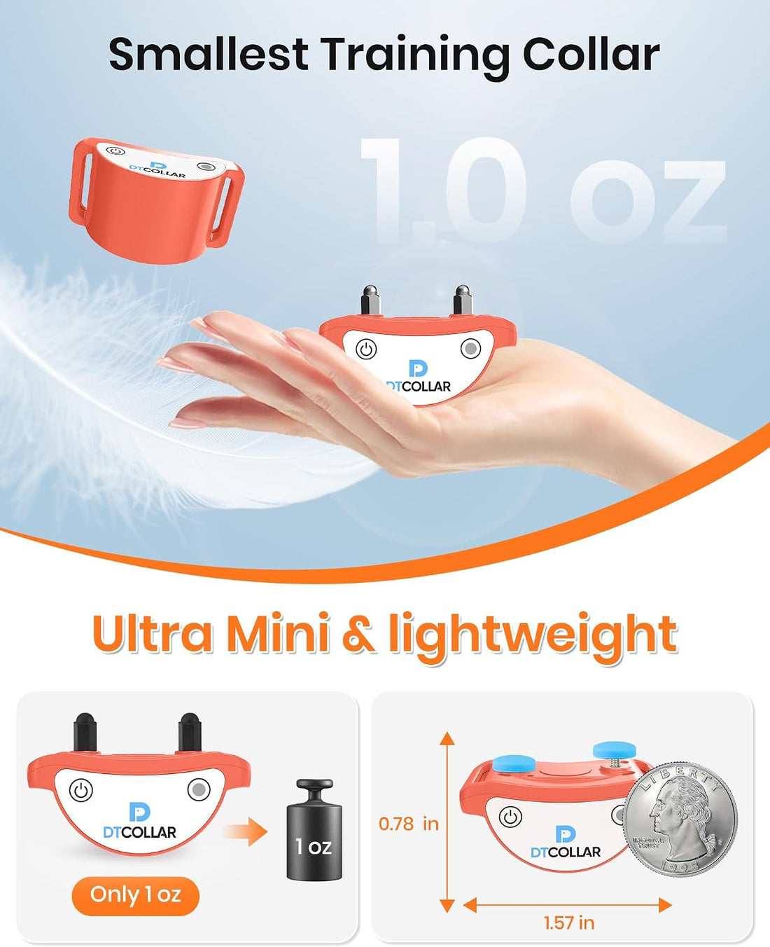 Lightweight Cat Shock Collar with Remote