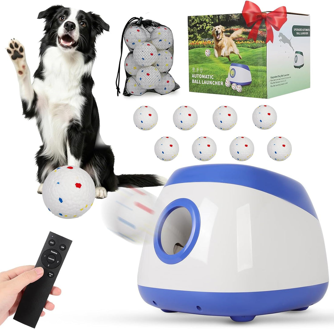 FAHKNS Automatic Dog Ball Launcher for Small Dogs
