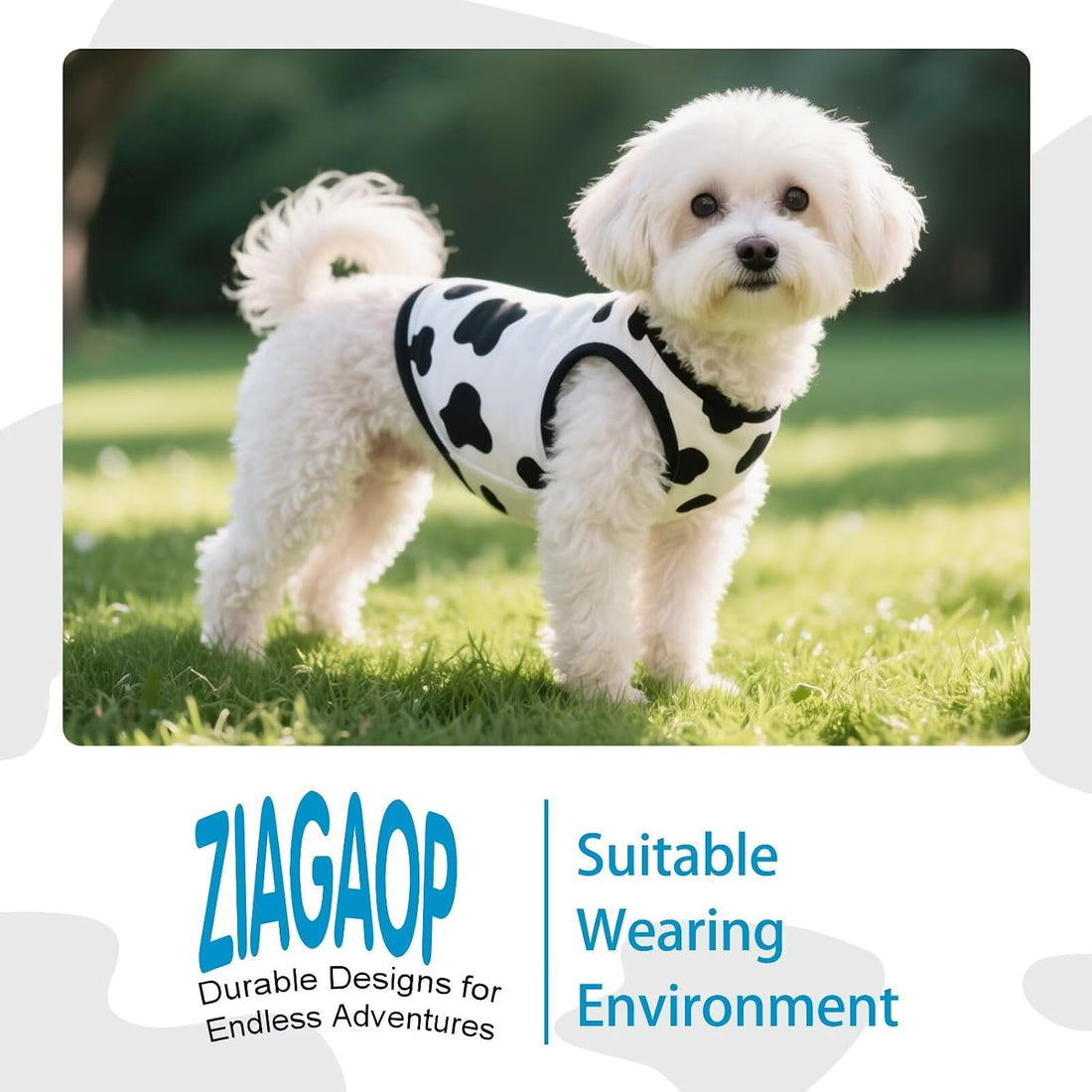 Adorable Cow Print Dog Shirts – Lightweight