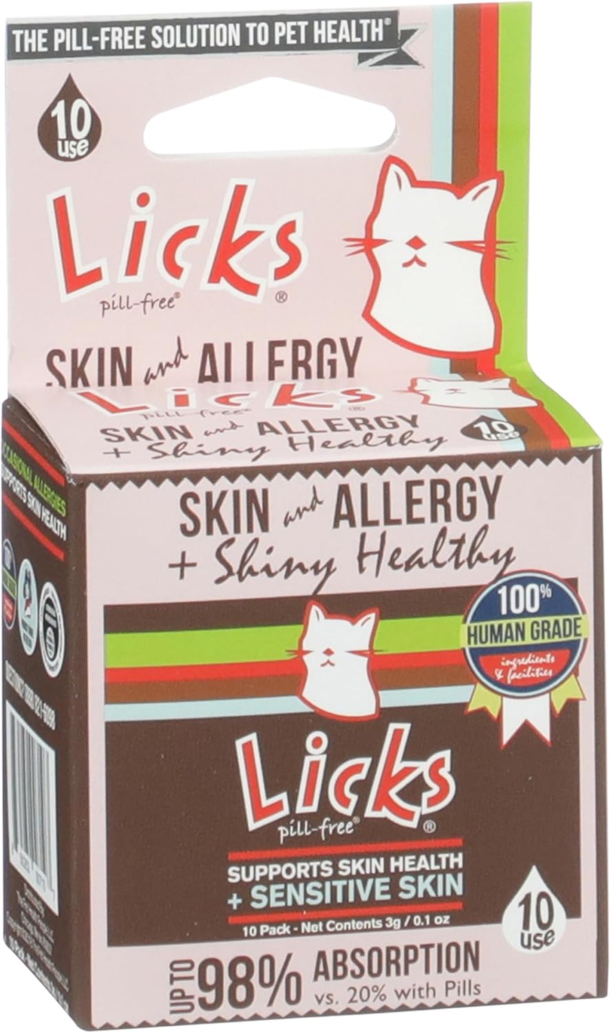 Licks Cat Skin & Allergy Support, Omega 3, Skin and Coat Support