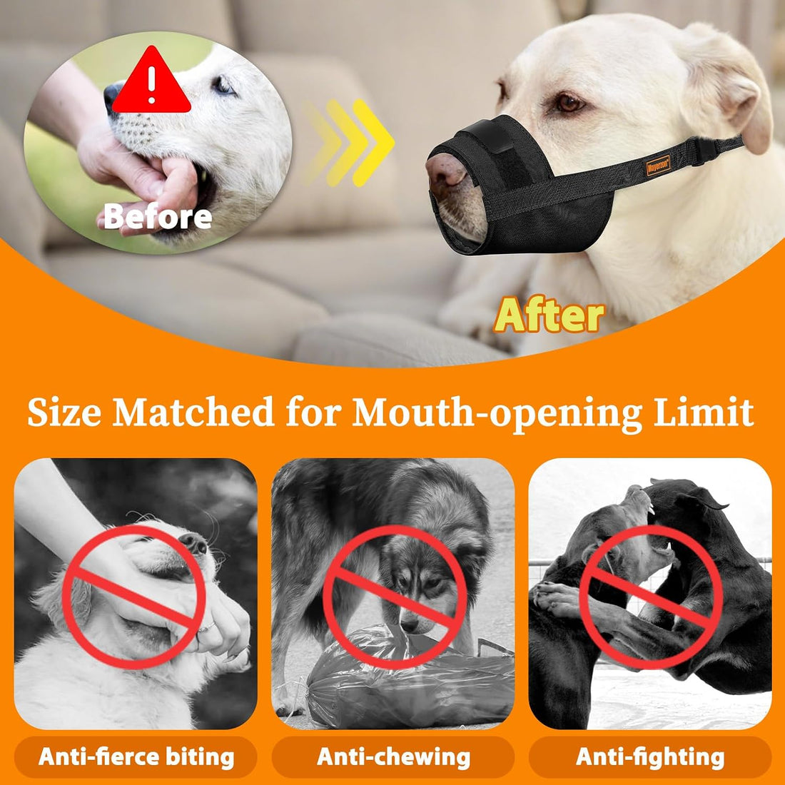 Mayerzon Adjustable Dog Muzzle