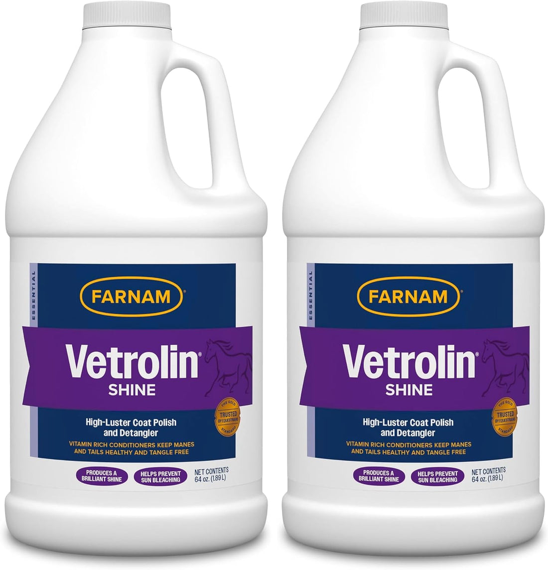 Farnam Vetrolin Shine, High-Luster Coat Polish and Detangler 64 oz.