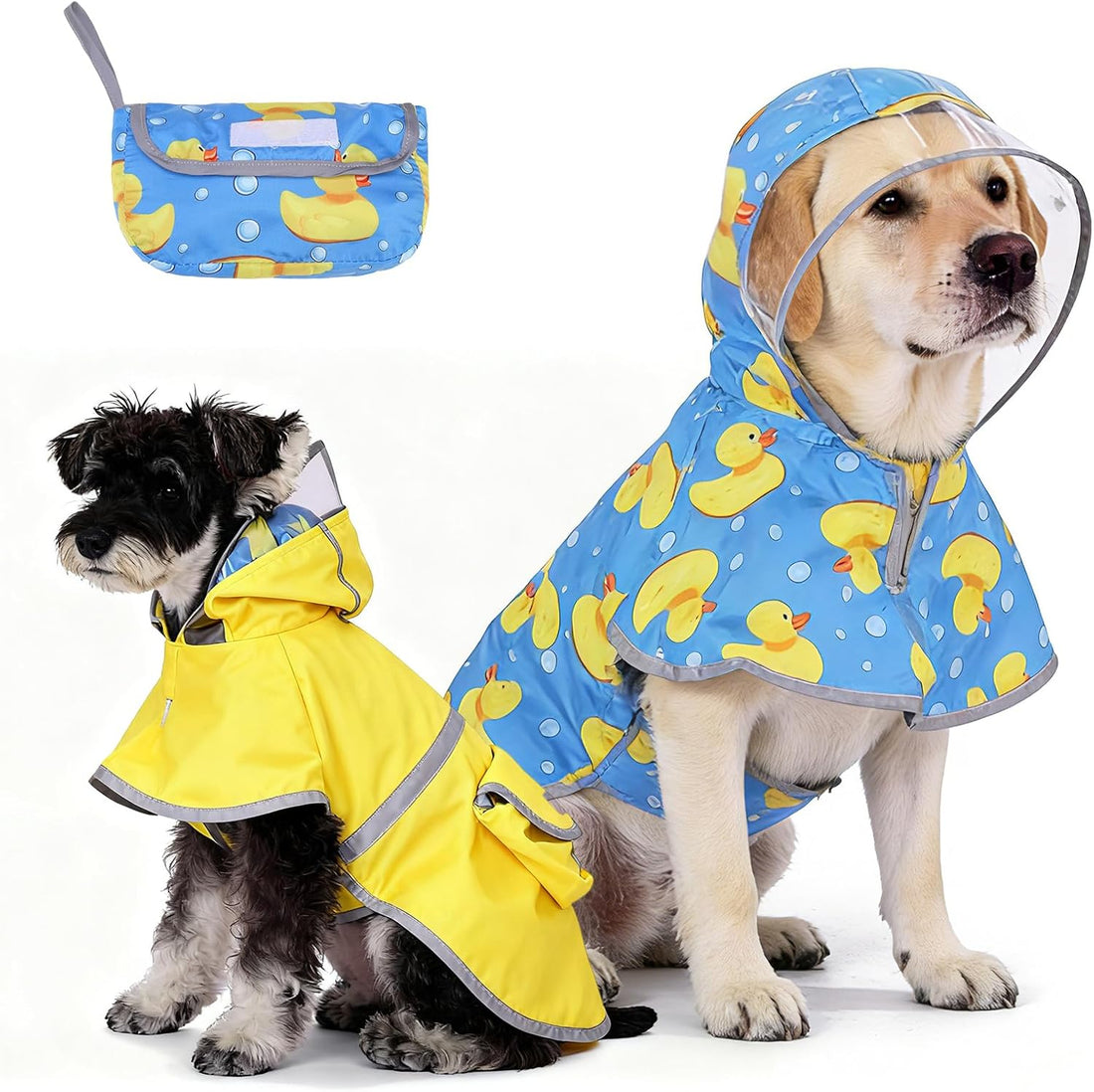 KOOLTAIL 2-in-1 Reversible Small Dog Raincoat