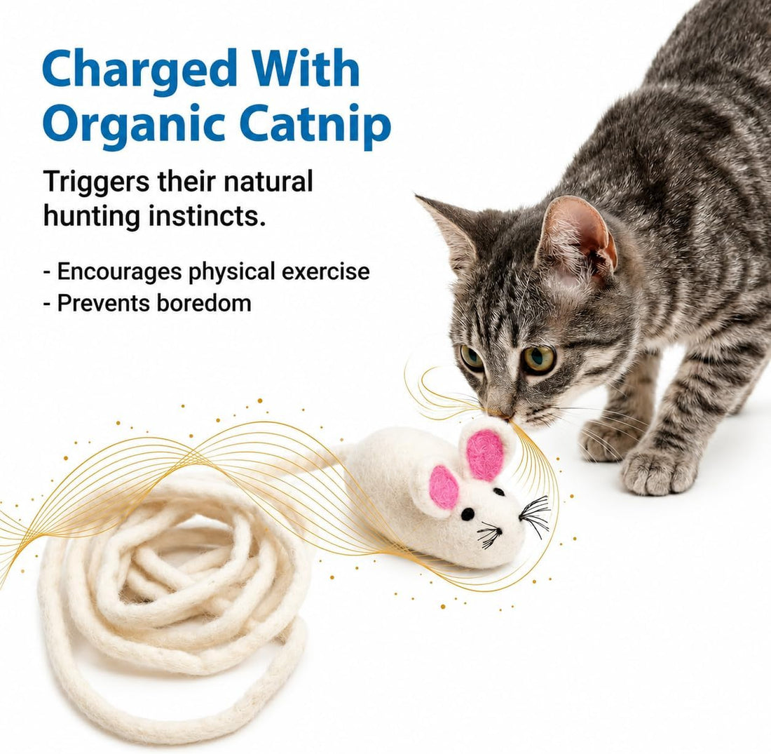 Glaciart One Felt Mouse Cat Toy
