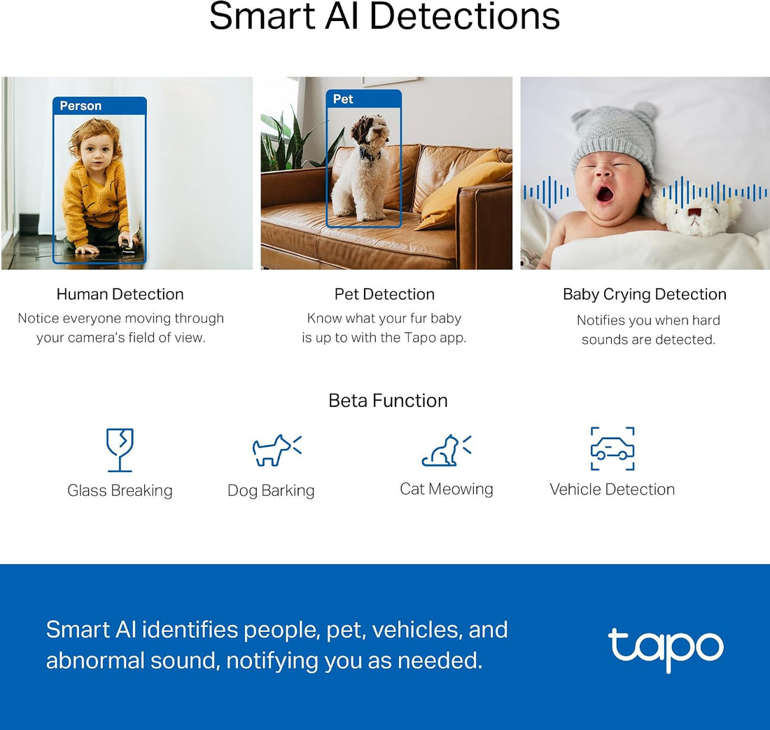 TP-Link Tapo 2K QHD Pan/Tilt Security Camera for Pet Camera