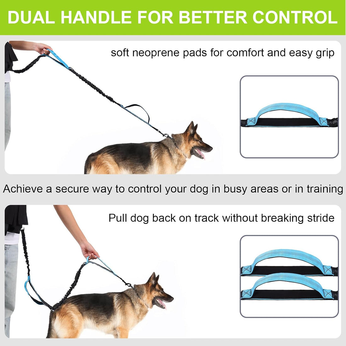 Hands Free Dog Leash, Waist Leash for Dog Walking, Running, Jogging