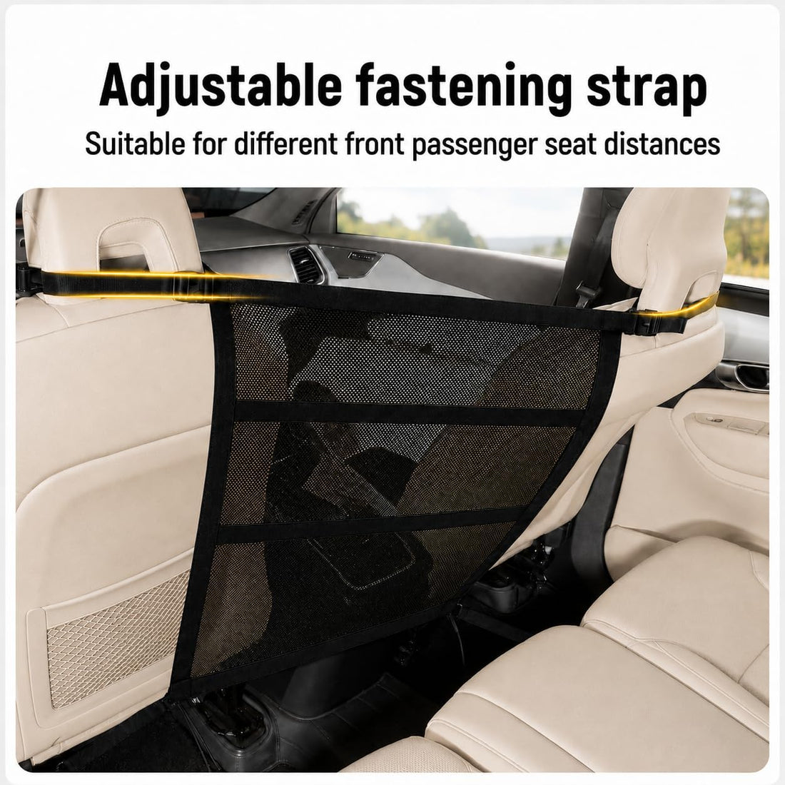 Dog Car Barrier,Car Net for Dogs, Pet Divider for SUVs