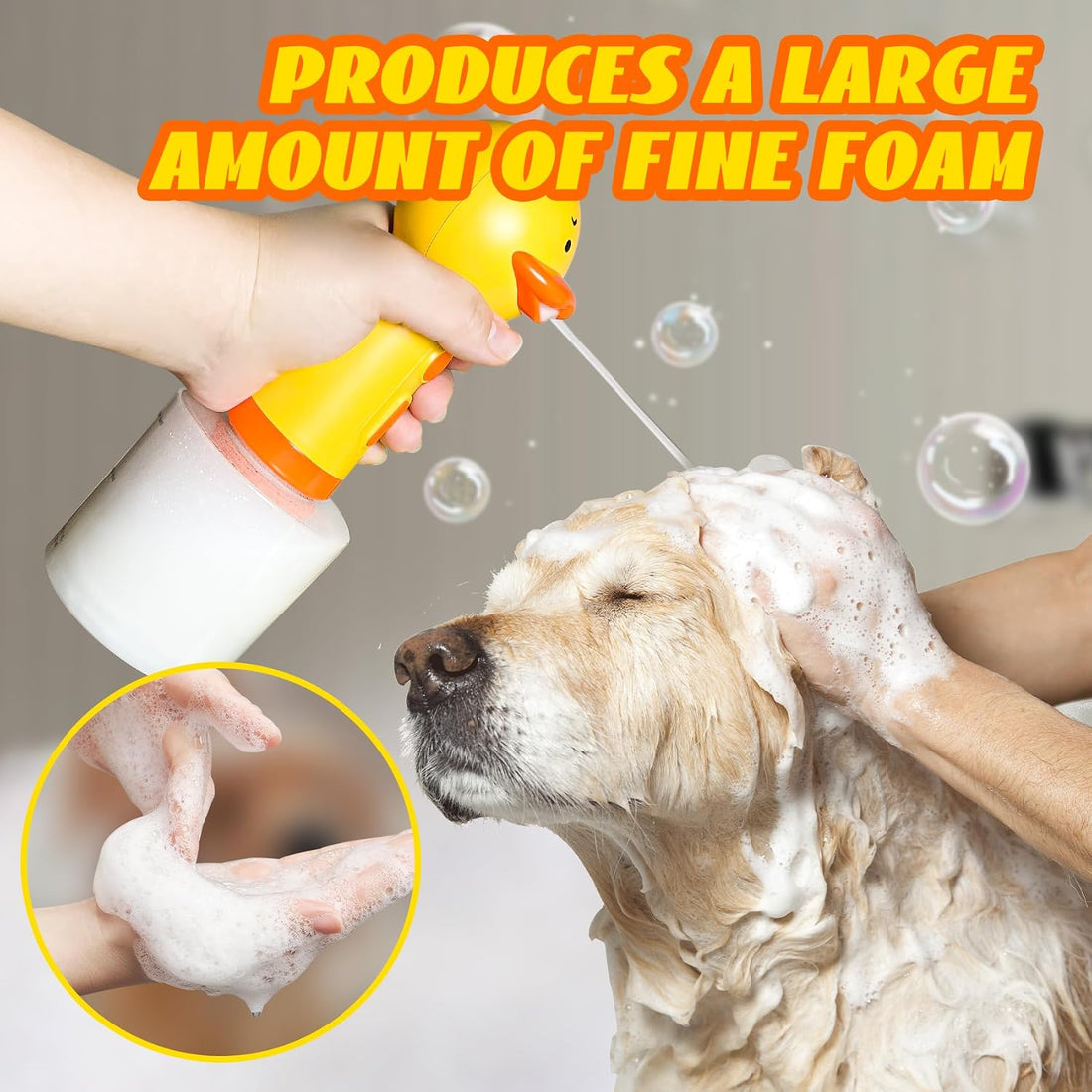 Dog Shampoo Frother,Pet Bath Brush