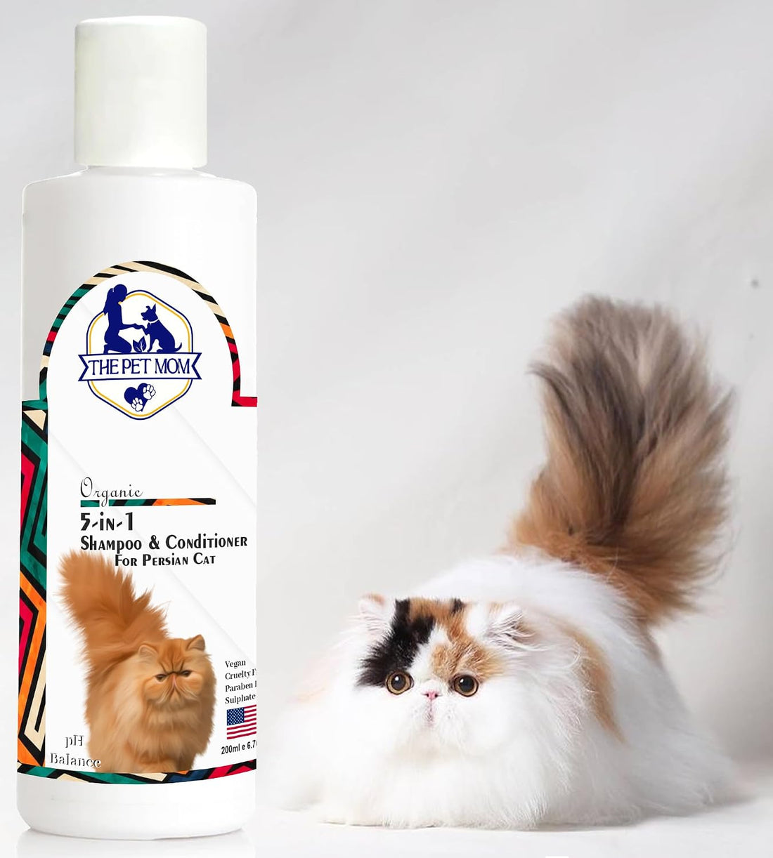 Organic 5 in 1 Shampoo & Conditioner for Persian Cat Help in Deep