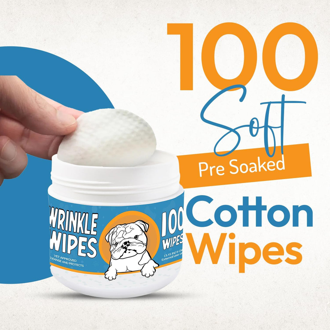 Bulldog Wrinkle Wipes for Dogs