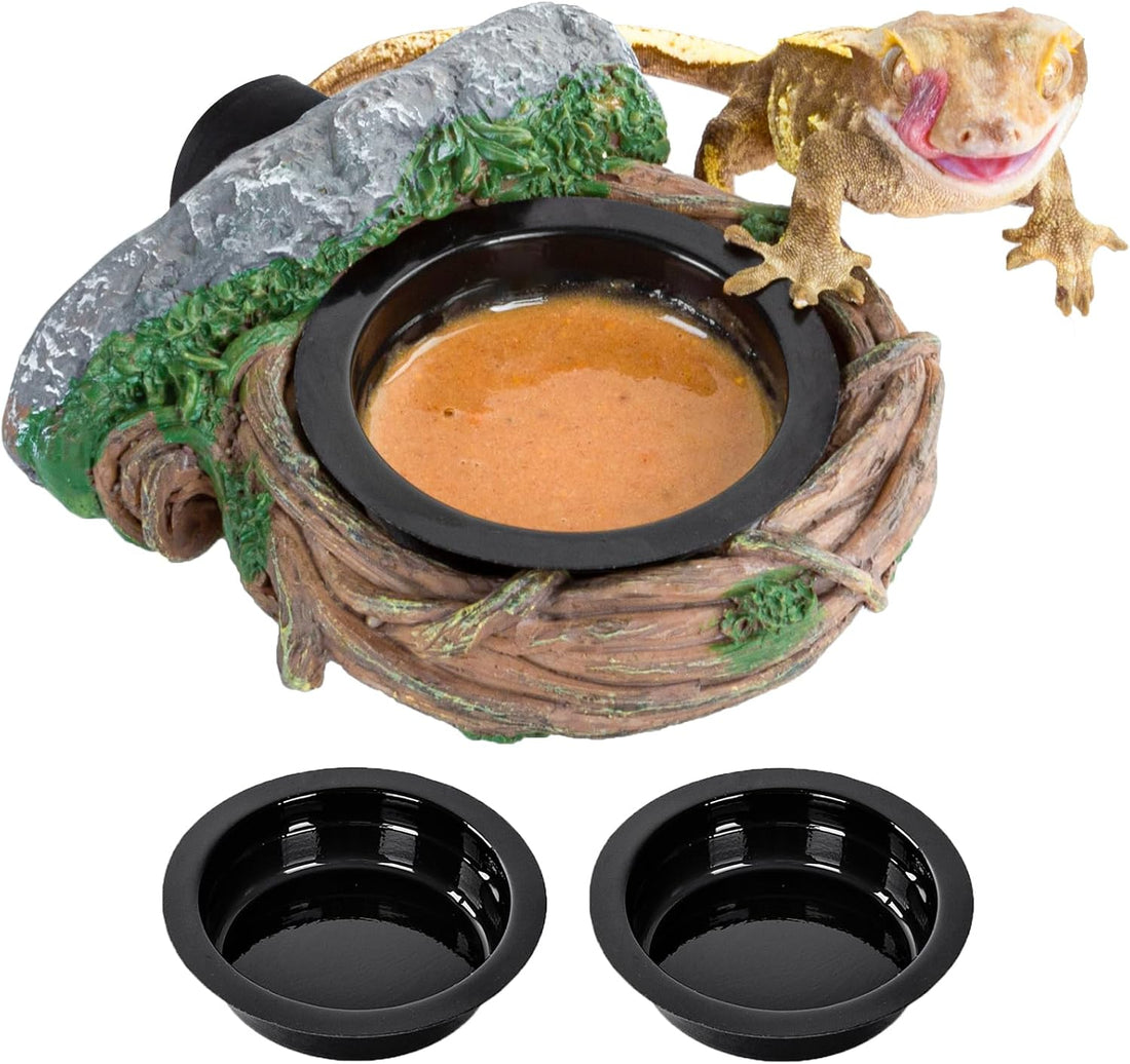 REPTI ZOO Magnetic Reptile Feeding Ledge