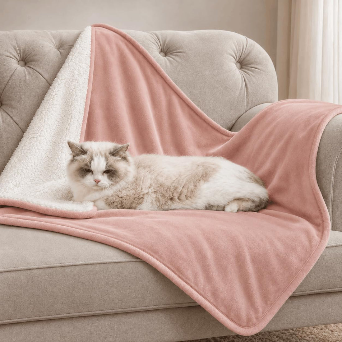 1 Pack 4 Kitten Blankets for Indoor Kittens