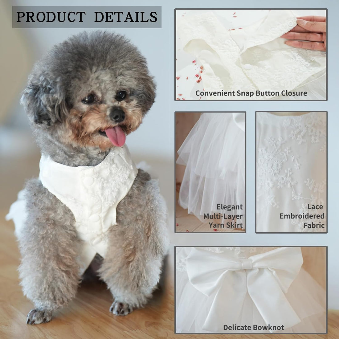 Dog Dress,Pet Wedding Dress Princess Formal Tutu Skirt