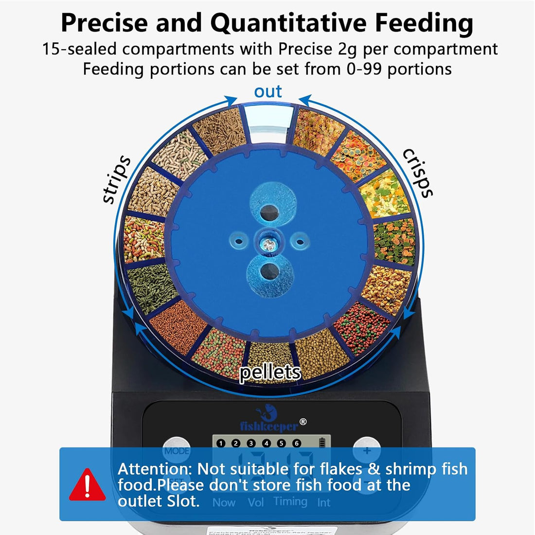 fishkeeper Automatic Fish Feeder for Aquarium