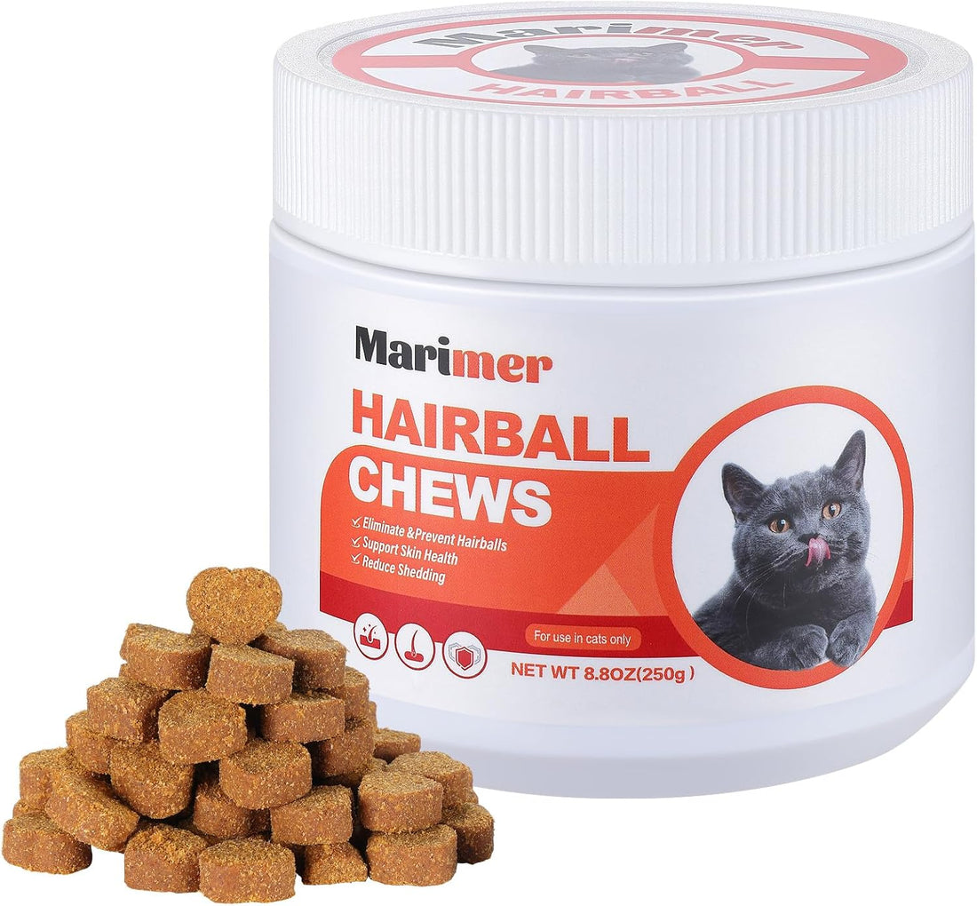 MARIMER Hairball Control Soft Chews for Cats, Chicken Flavor