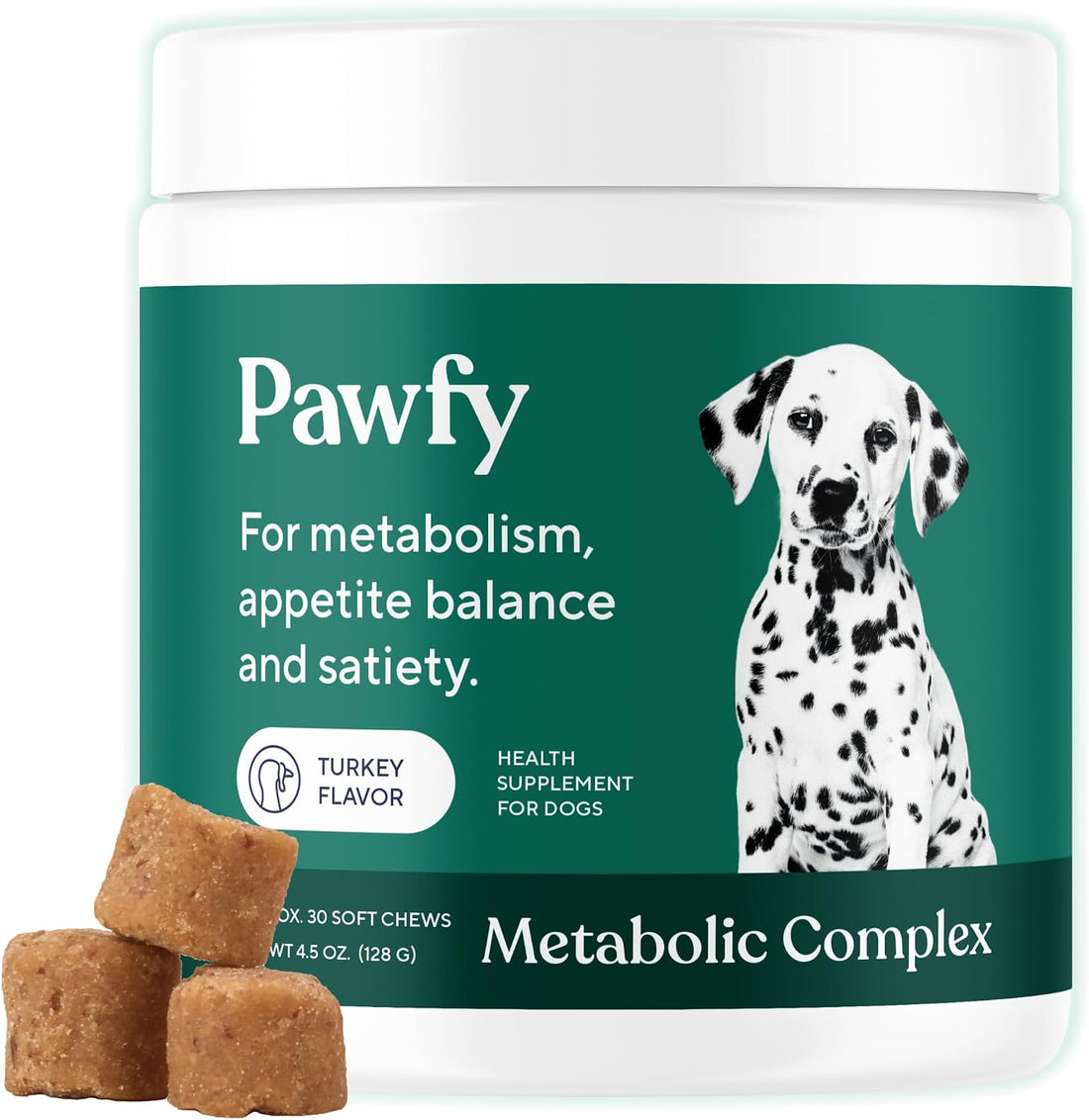 Pawfy Metabolic Complex | Dog Weight & Appetite Control | 30 Chews