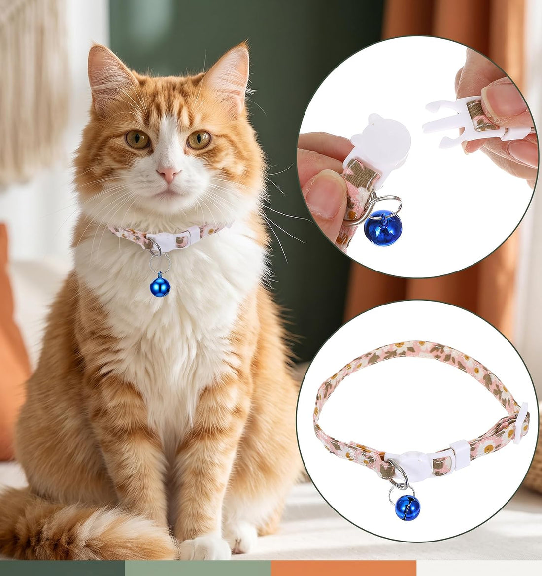 4 Pcs Cat Collar Bell, Small Bell for Cat Dog Collar Jingle Bells