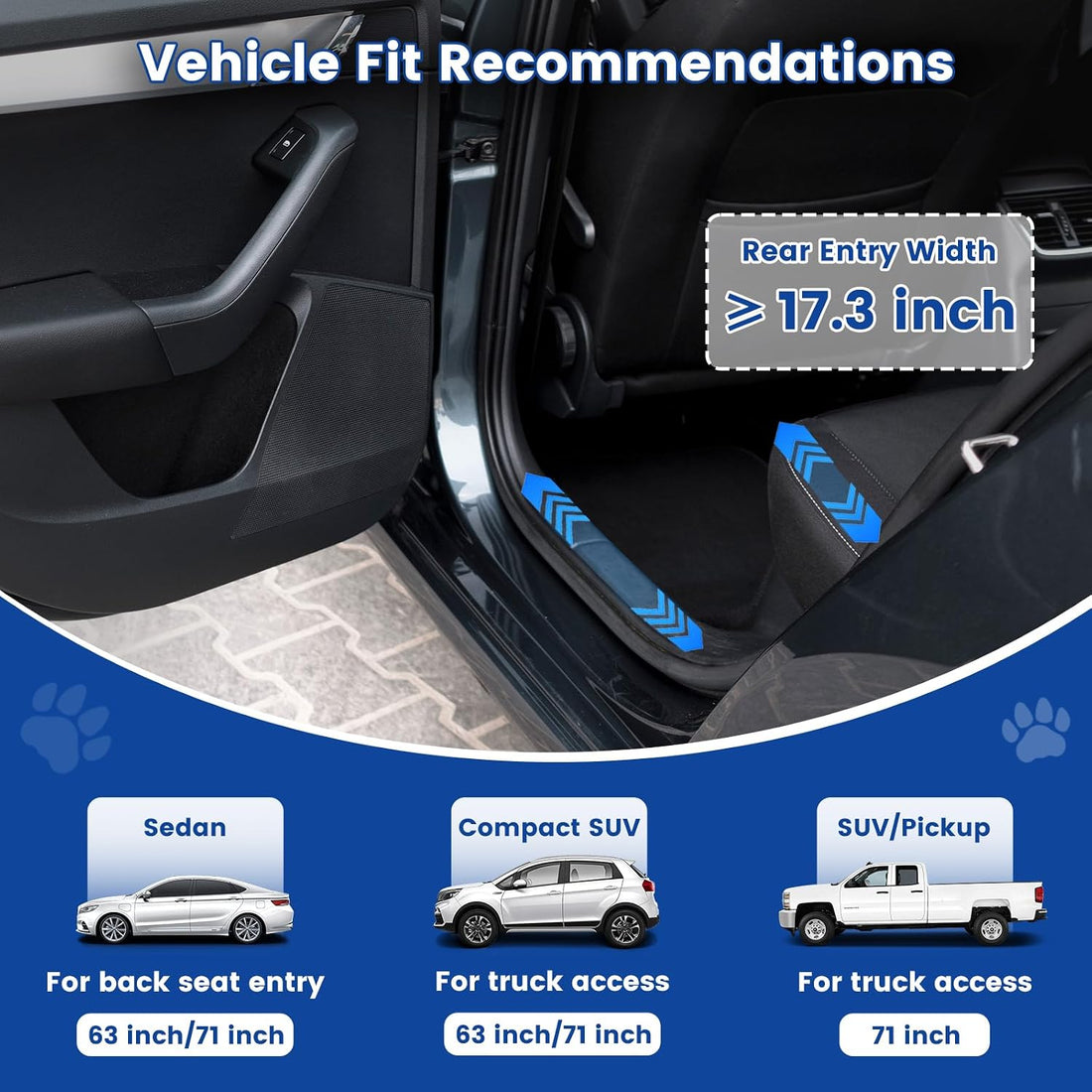 Dog Ramp for Car, Pawlify 71" x 17.3" Dog Ramps for Large Dogs