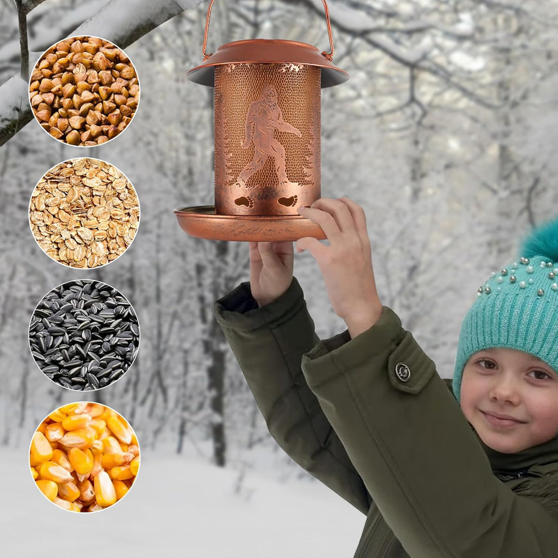 Bigfoot Bird Feeders for Outdoor Solar Lantern Outdoor Waterproof