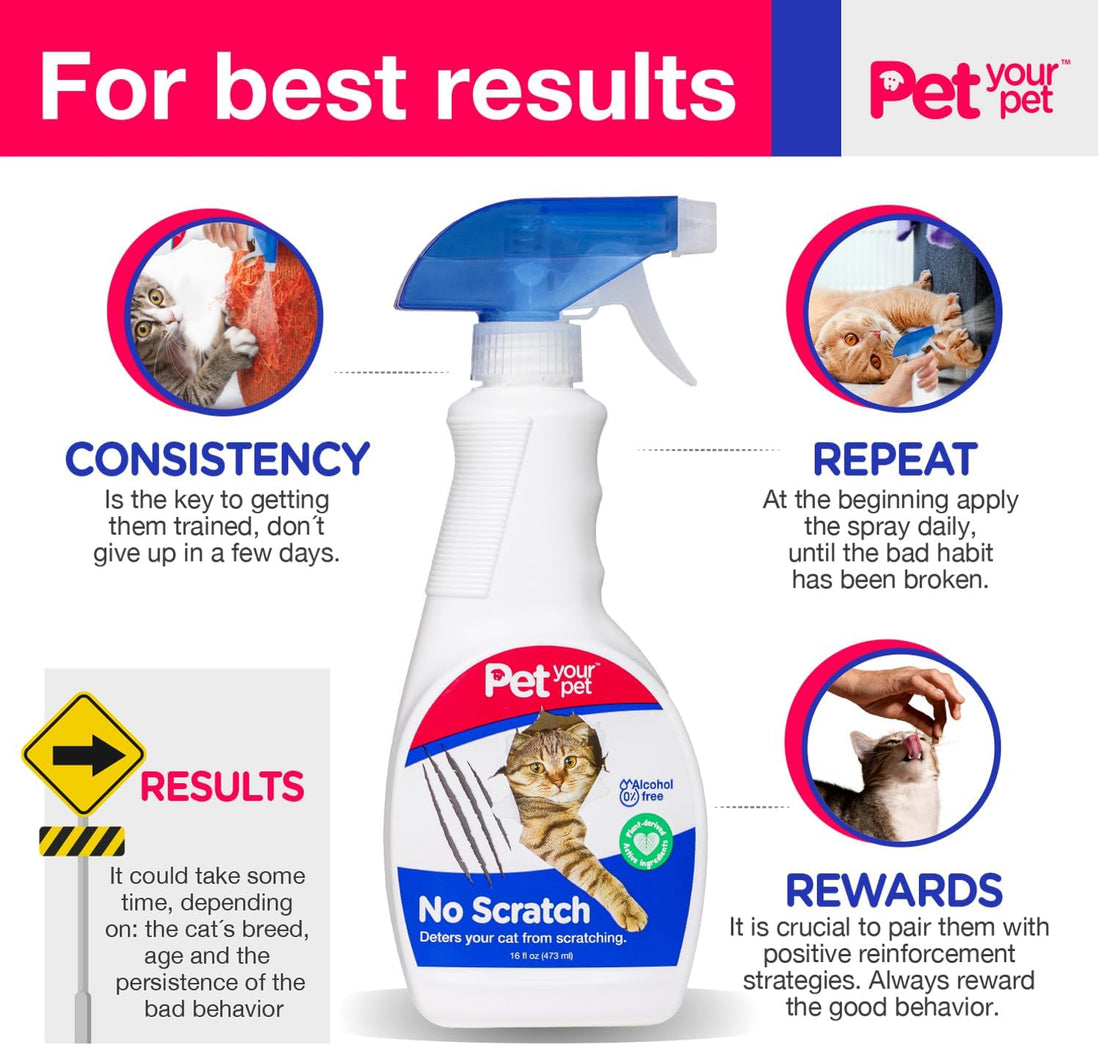 No Scratch Cat Deterrent Spray, 16 Fl Oz
