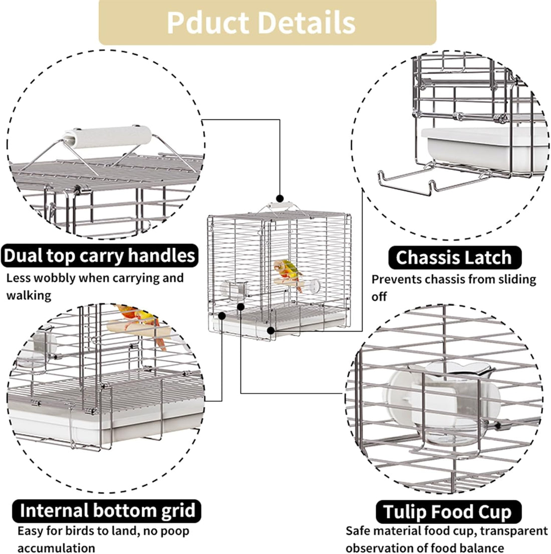 YOOSO WING Bird Carrier Travel Cage