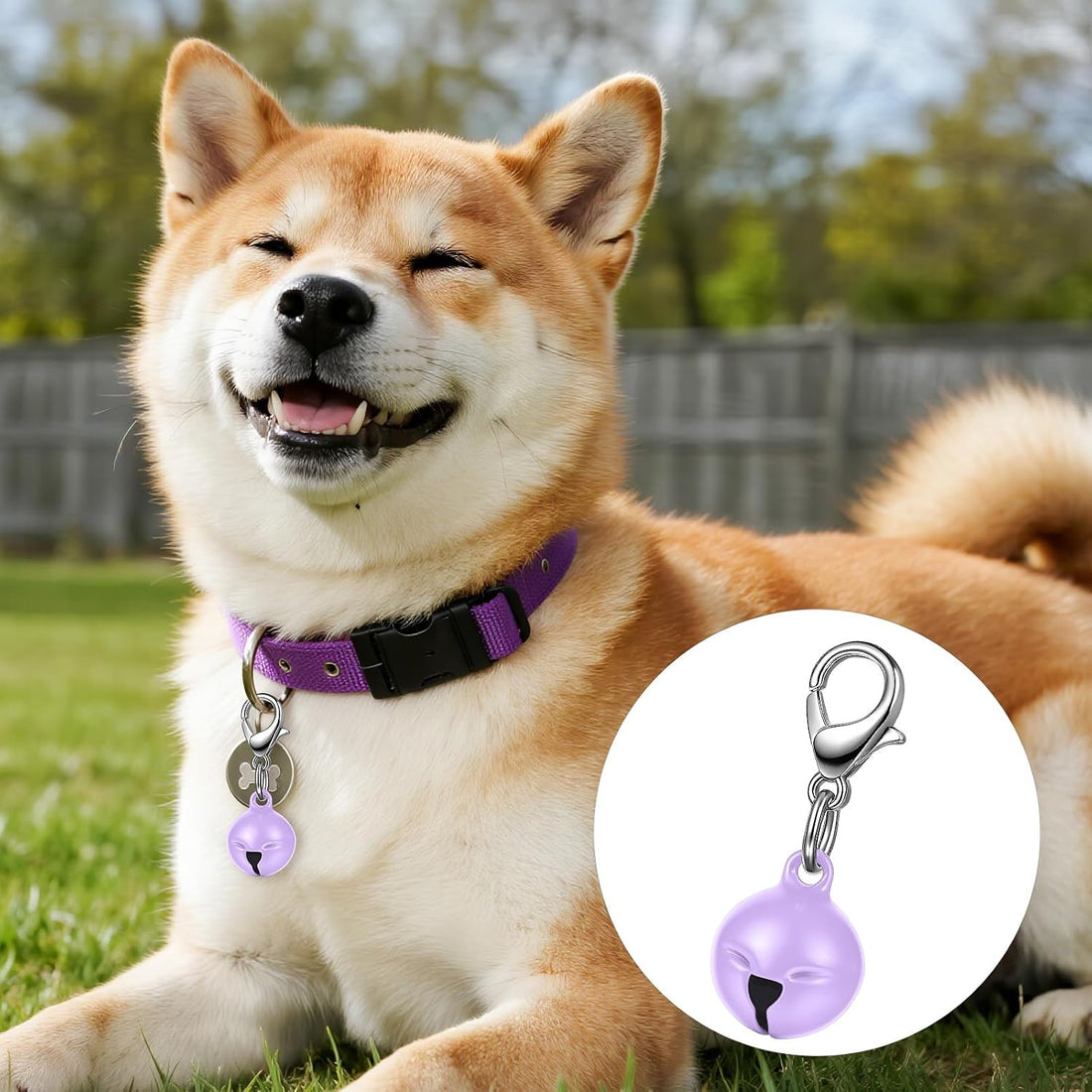 Larrel 14 Pcs Pet Bell, Small Dog Collar Bell with Key Rings Clasps
