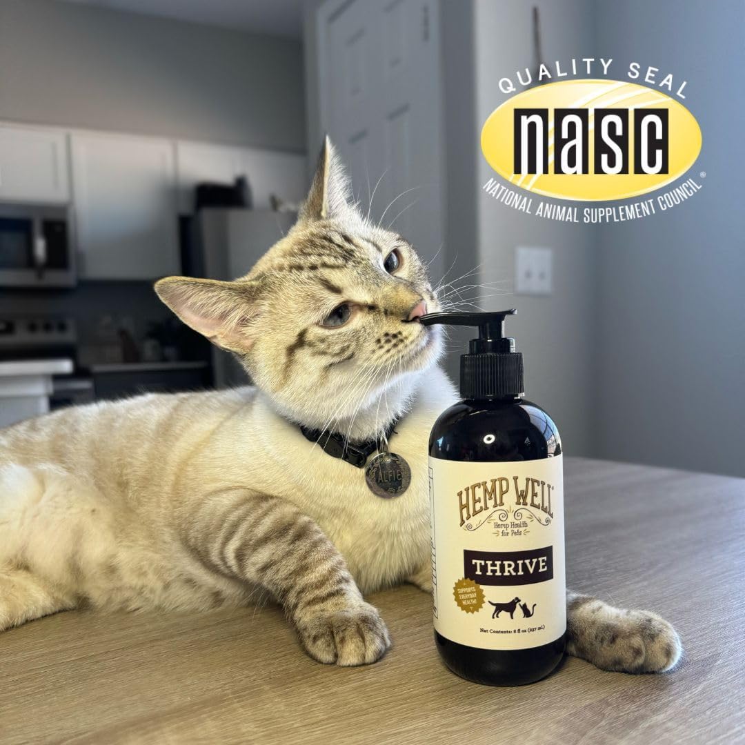 Hemp Well Thrive Oil for Dogs and Cats – Supports Hip, Joint