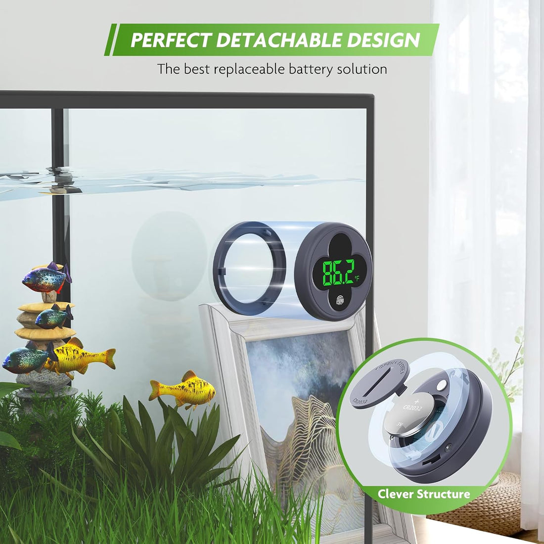 PAIZOO Wireless Aquarium Thermometer Accurate ±0.9℉