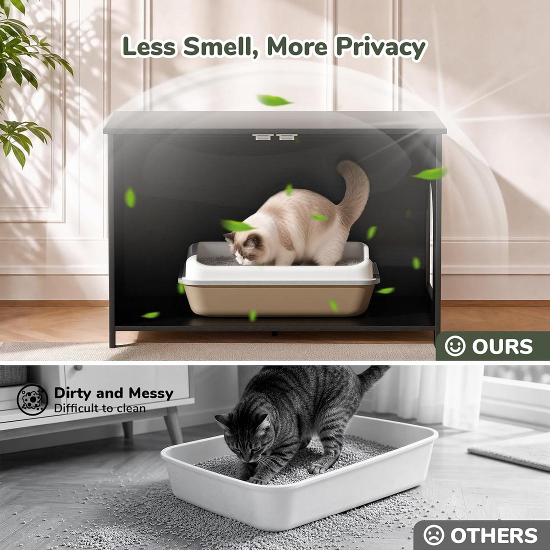 Hidden Cat Litter Box Enclosure Furniture