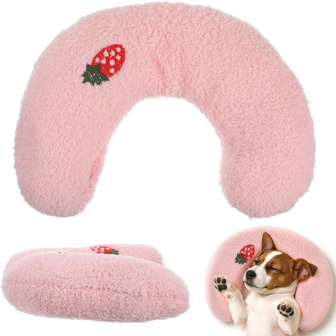 U-Shaped Pillow for Pets Pet Calming Pillow, Half Donut Cuddler