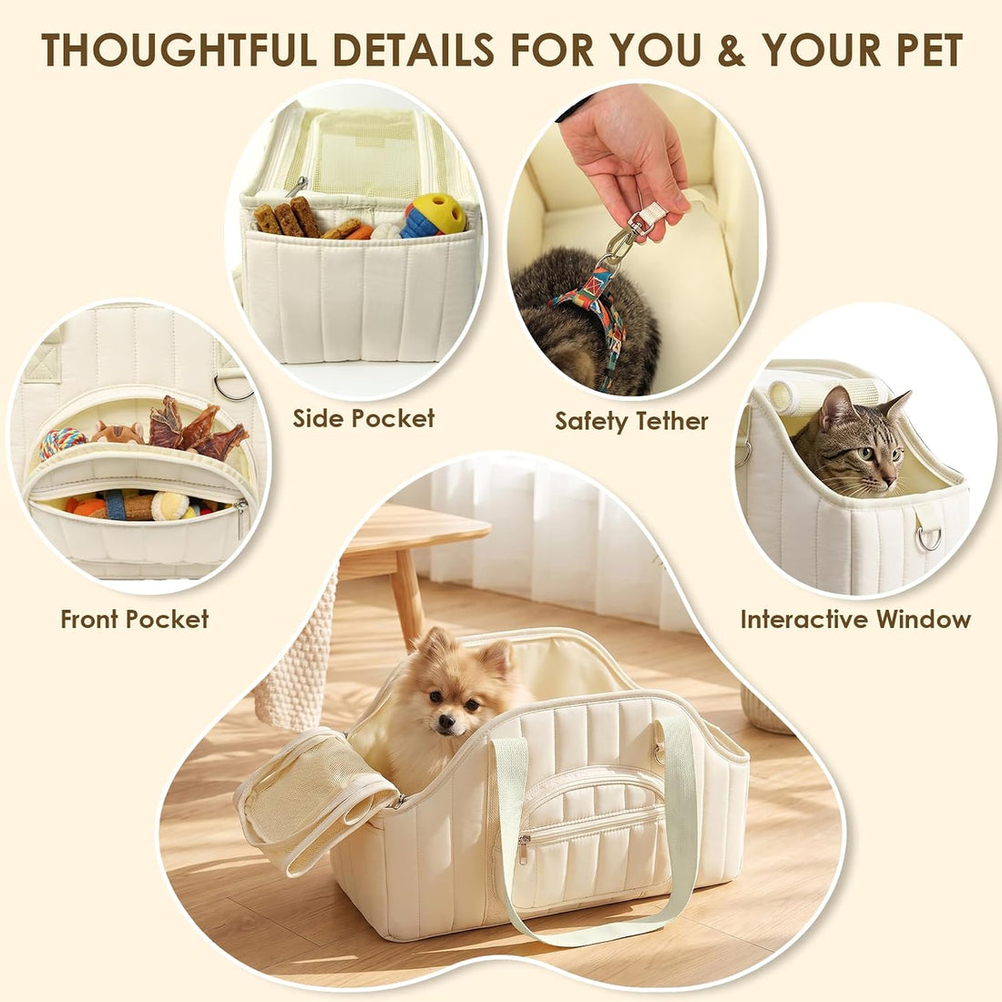 XIAPIA Dog Purse Carrier for Small Dog
