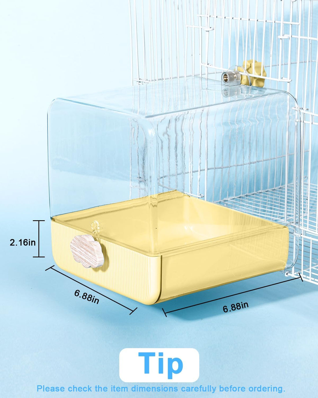 Hanging Bird Bath for Cage, 3 in 1 Multifunction Bird Bath/Bowl/House