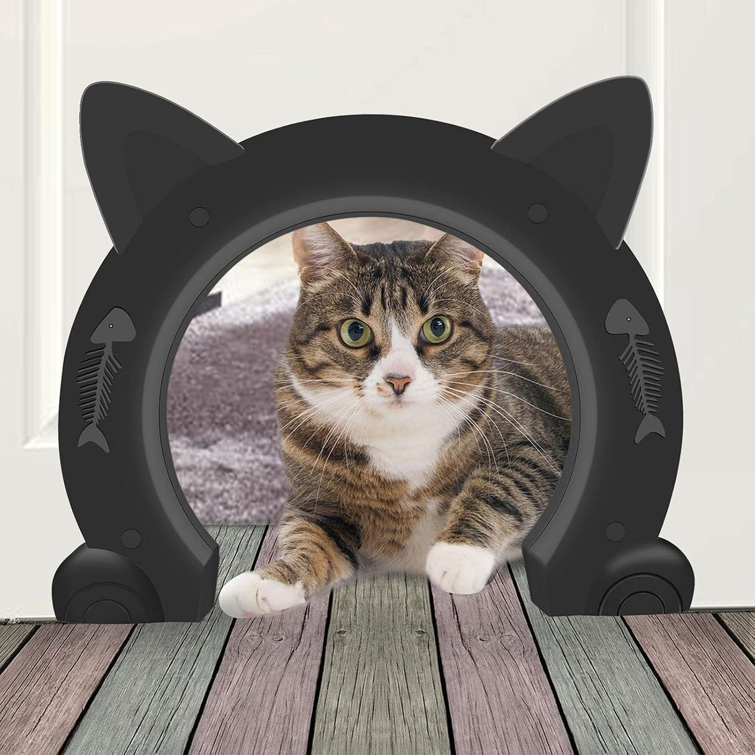 IKUSO Cat Door Interior Door,Hidden Pet Litter BoxPet Door for Cats