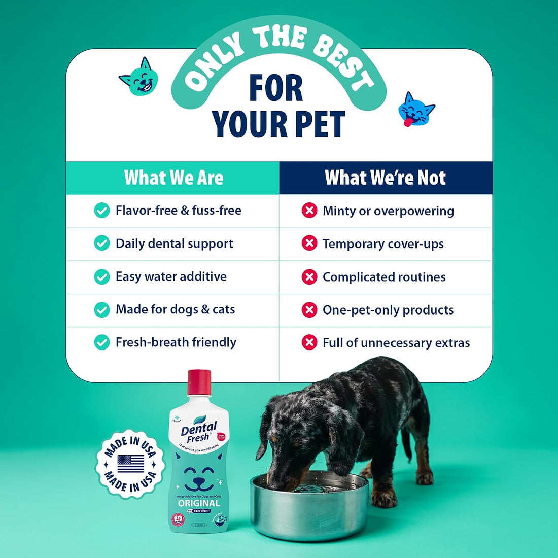 Dental Fresh Water Additive for Dogs and Cats