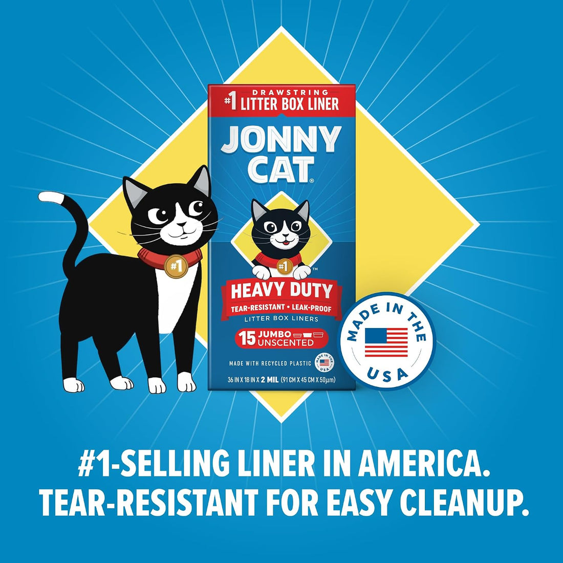 Jonny Cat Litter Box Liners: Heavy Duty - Tear & Leak Resistant