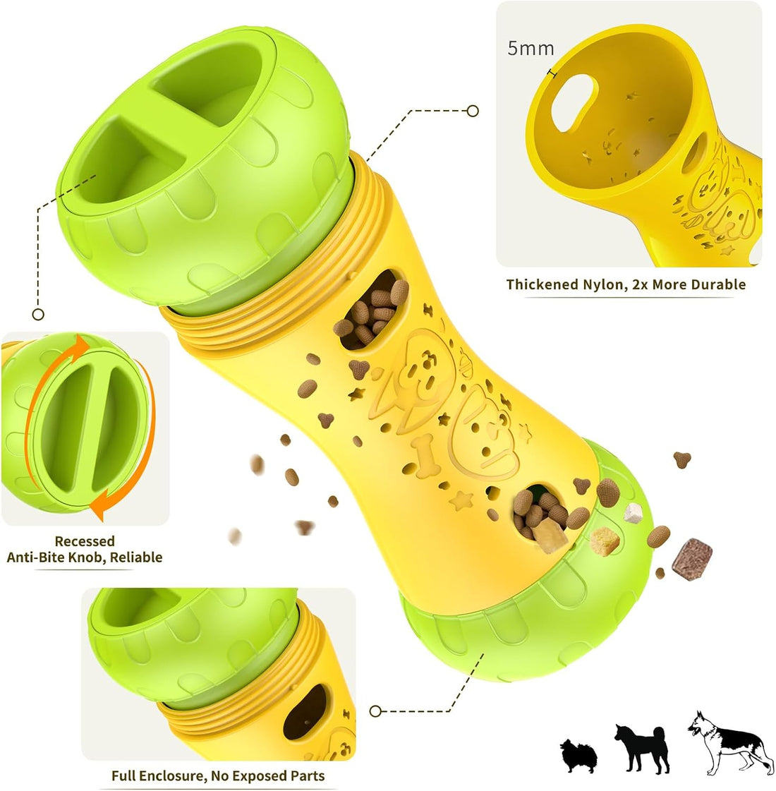 Treat Dispensing Dog Puzzle Toy, Interactive Dog Toys