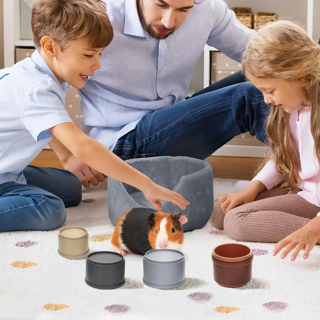8 Pcs Stacking Cups for Bunny