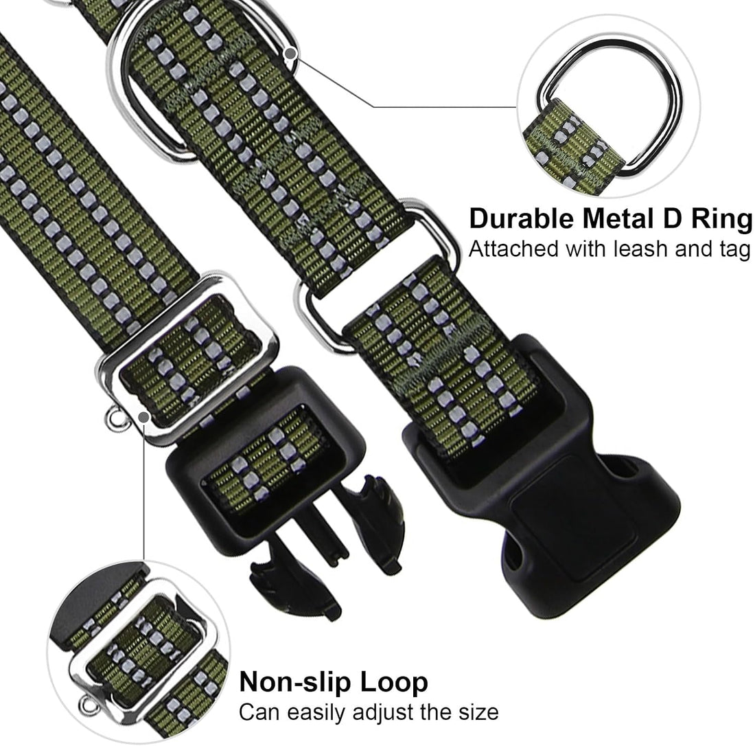 Martingale Collar for Dogs, No Pull No Choking(Forest Green,M)