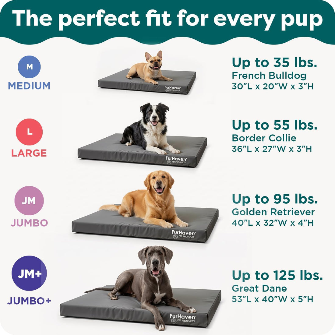 Furhaven Replacement Dog Bed Cover Water-Resistant Indoor/Outdoor